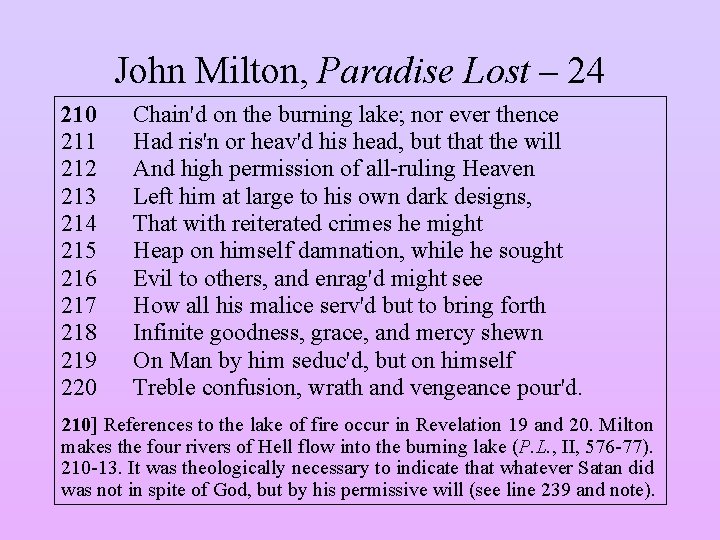 John Milton, Paradise Lost – 24 210 211 212 213 214 215 216 217