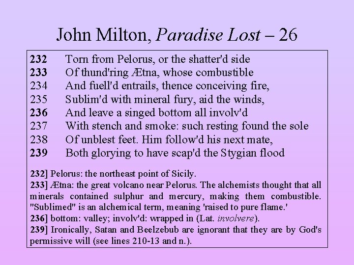 John Milton, Paradise Lost – 26 232 233 234 235 236 237 238 239