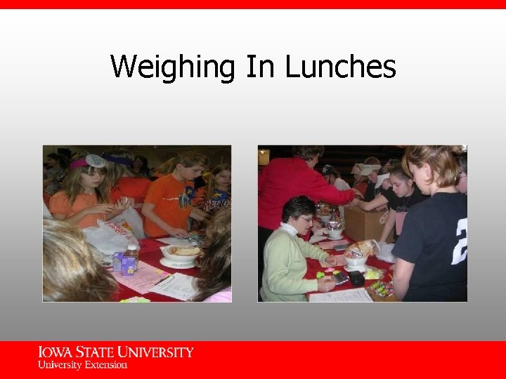 Weighing In Lunches 