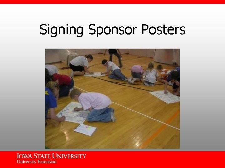 Signing Sponsor Posters 
