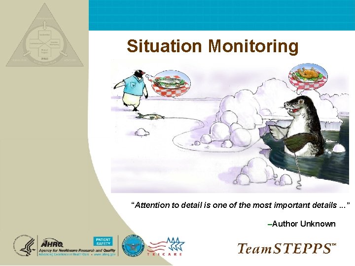 Situation Monitoring “Attention to detail is one of the most important details. . .