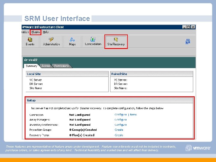 SRM User Interface These features are representative of feature areas under development. Feature commitments SRM User Interface These features are representative of feature areas under development. Feature commitments