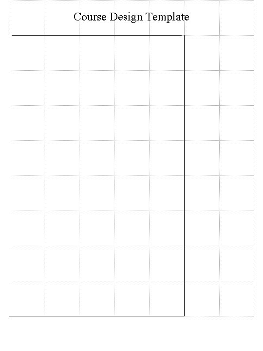 Course Design Template 