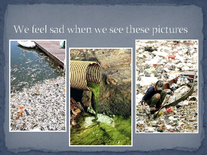 We feel sad when we see these pictures 