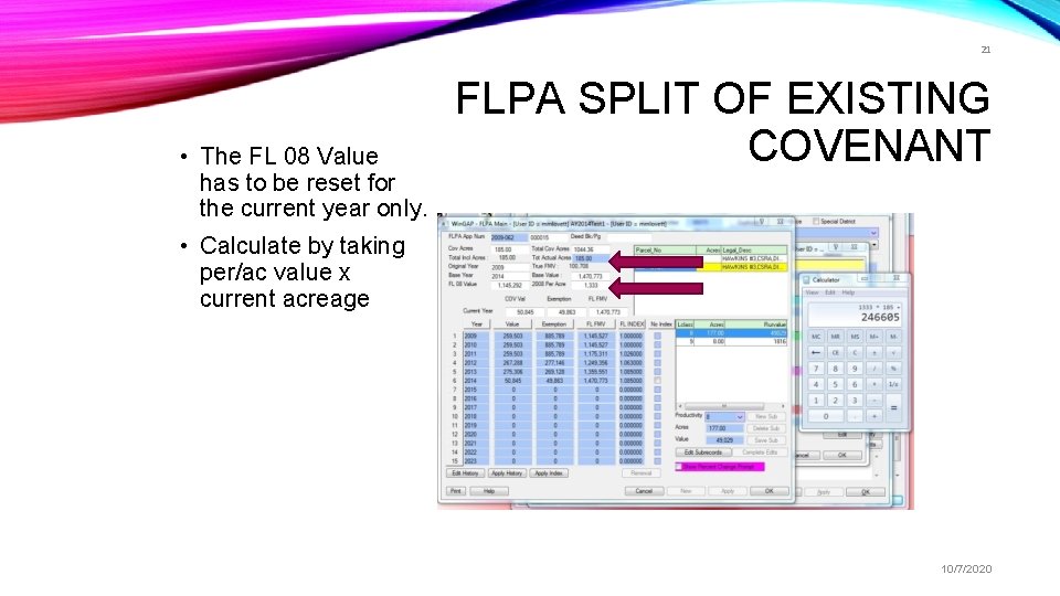 21 • The FL 08 Value has to be reset for the current year