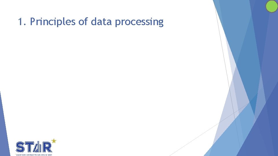 1. Principles of data processing 