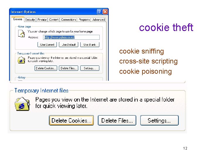 cookie theft cookie sniffing cross-site scripting cookie poisoning 12 