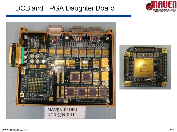 DCB and FPGA Daughter Board MAVEN IPER May 22 -23, 2012 17 -8 