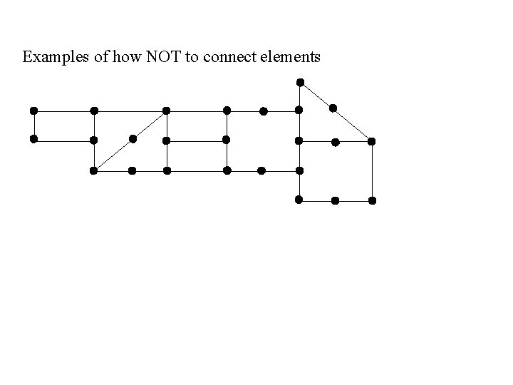 Examples of how NOT to connect elements 