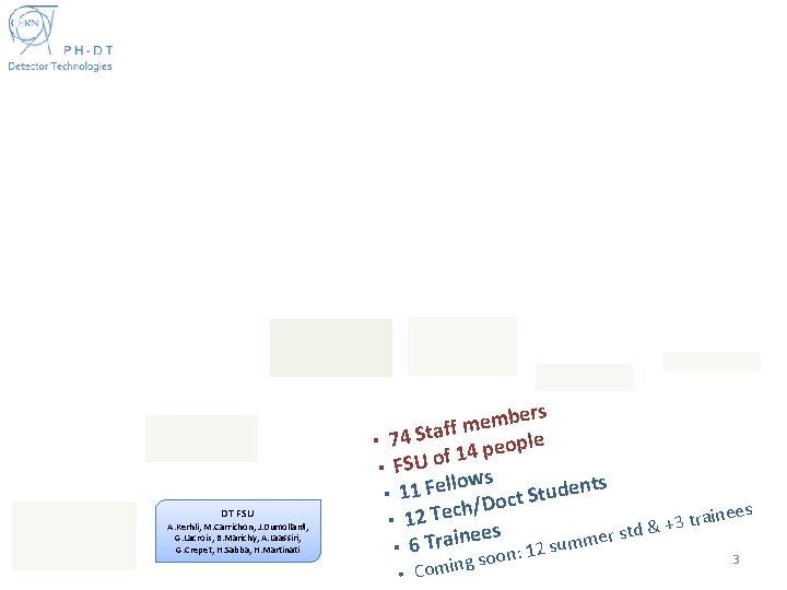 DT FSU A. Kerhli, M. Carrichon, J. Dumollard, G. Lacroix, B. Marichy, A. Laassiri,