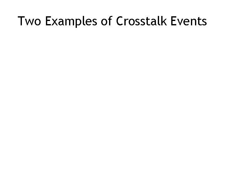 Two Examples of Crosstalk Events 