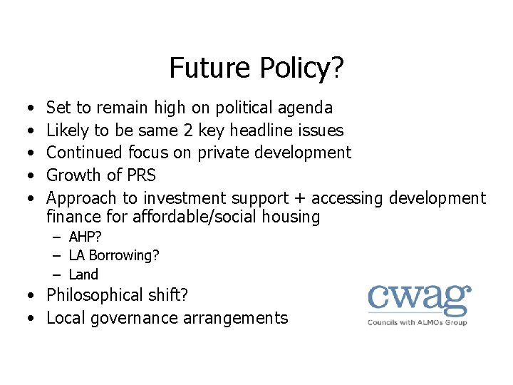 The Future of Social Housing Current Challenges Future