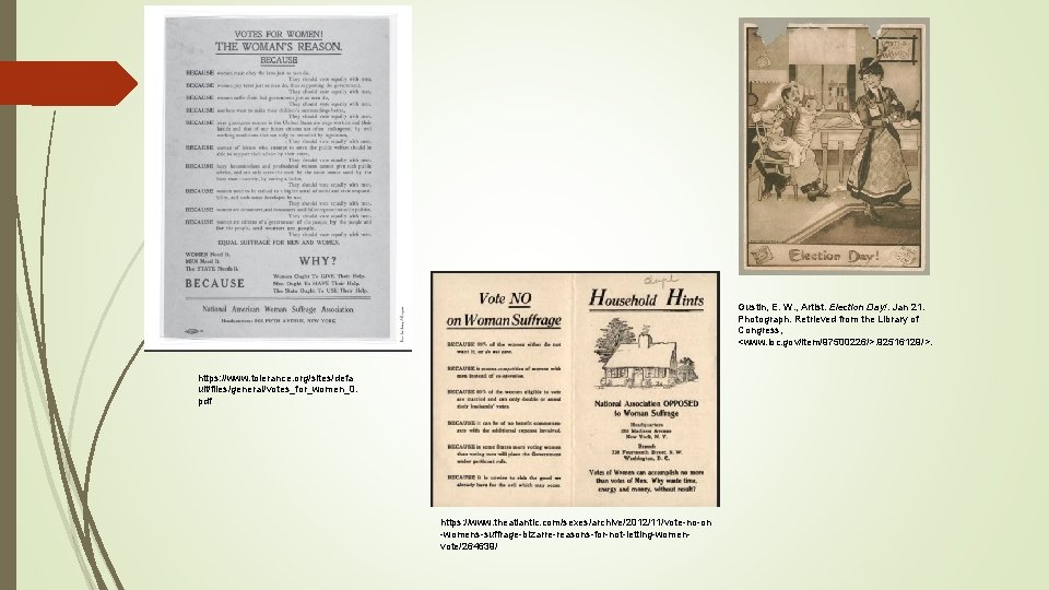 Gustin, E. W. , Artist. Election Day!. Jan 21. Photograph. Retrieved from the Library