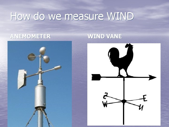 How do we measure WIND ANEMOMETER WIND VANE 