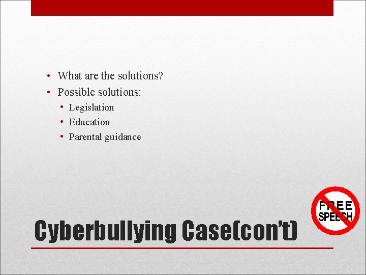 • What are the solutions? • Possible solutions: • Legislation • Education • • What are the solutions? • Possible solutions: • Legislation • Education •