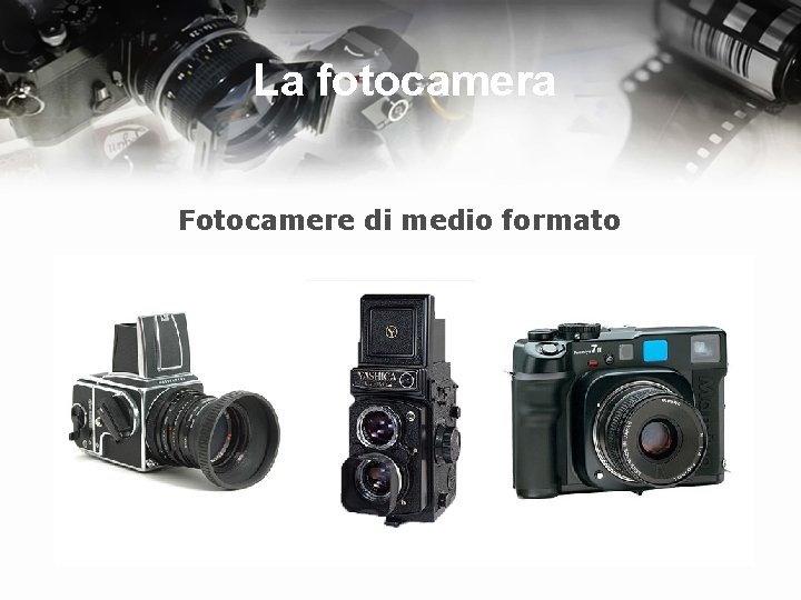 La fotocamera Fotocamere di medio formato 