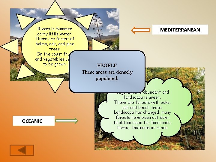Rivers in Summer carry little water. There are forest of holms, oak, and pine Rivers in Summer carry little water. There are forest of holms, oak, and pine