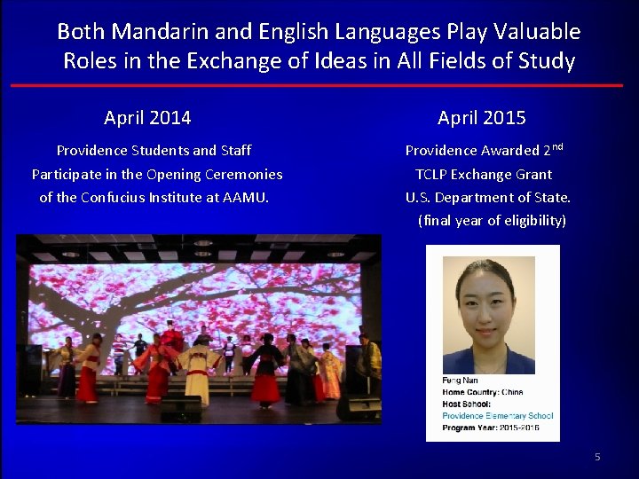 Both Mandarin and English Languages Play Valuable Roles in the Exchange of Ideas in