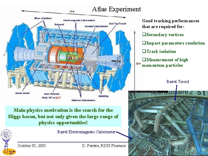 Atlas Experiment Good tracking performances that are required for: q. Secondary vertices q. Impact