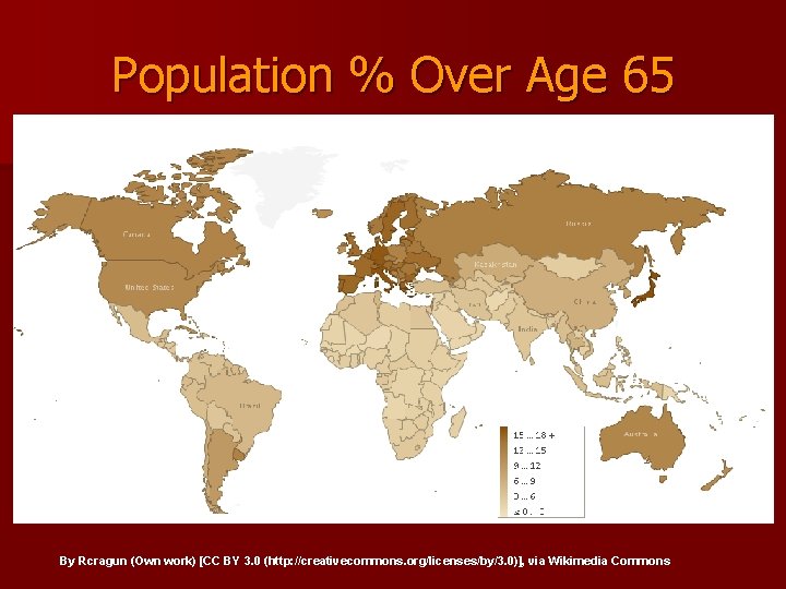 Population % Over Age 65 By Rcragun (Own work) [CC BY 3. 0 (http: