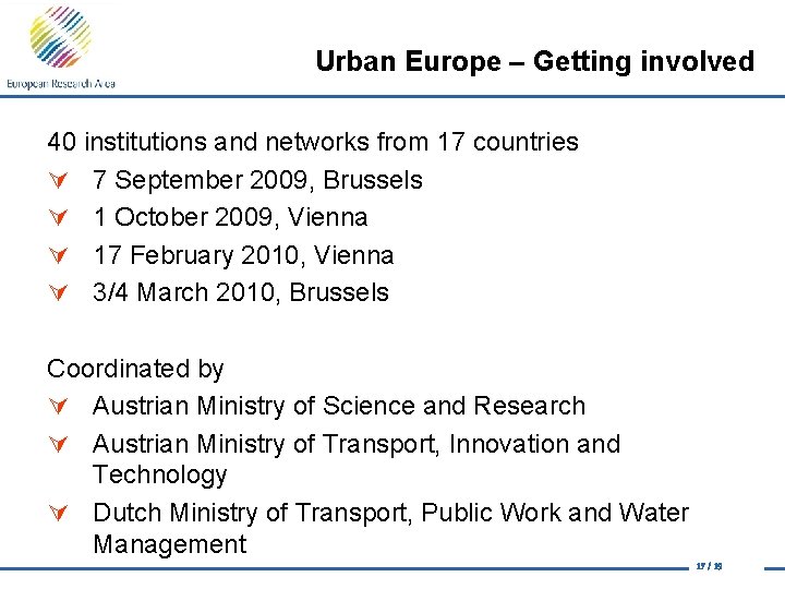 Urban Europe Global Challenges Local Solutions Proposal For