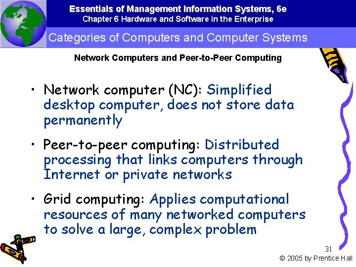 Essentials of Management Information Systems, 6 e Chapter 6 Hardware and Software in the