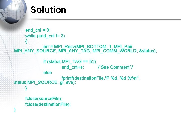 Collective Communications Solution Solution Include Stdio H Include