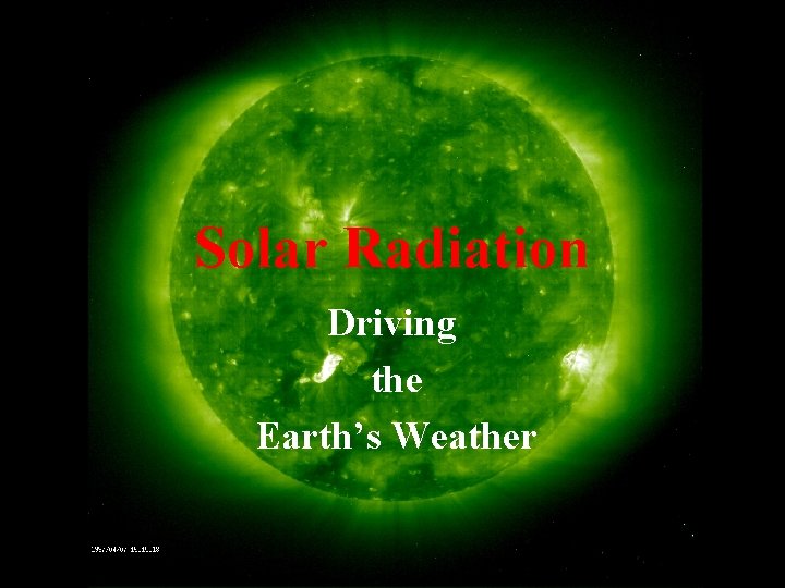 Solar Radiation Driving the Earth’s Weather 