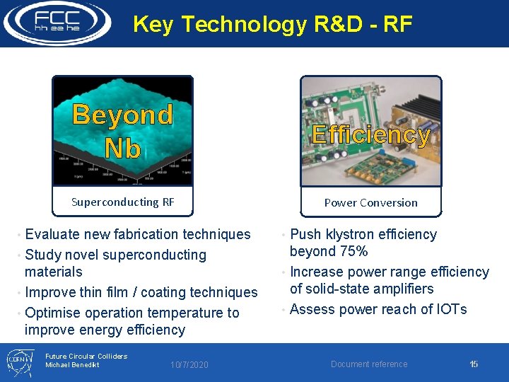 Key Technology R&D - RF Beyond Nb Efficiency Superconducting RF Power Conversion Evaluate new