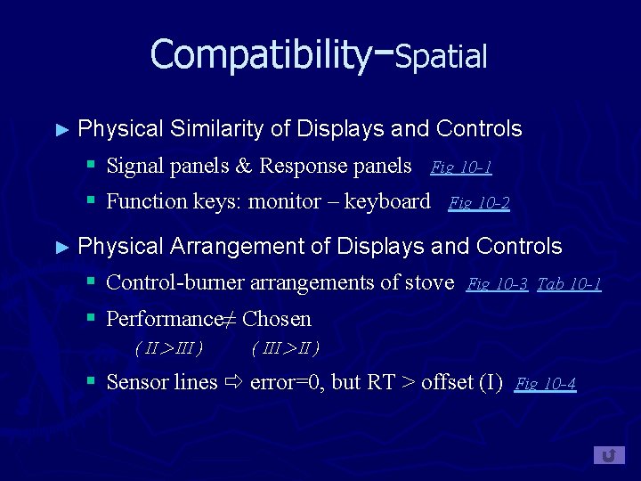 Compatibility−Spatial ► Physical Similarity of Displays and Controls § Signal panels & Response panels