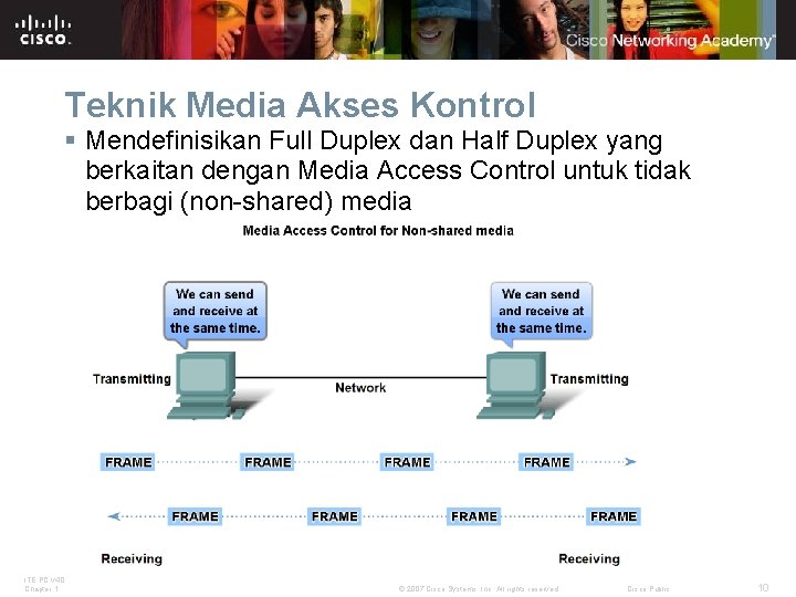 Teknik Media Akses Kontrol § Mendefinisikan Full Duplex dan Half Duplex yang berkaitan dengan