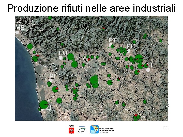 Produzione rifiuti nelle aree industriali 70 