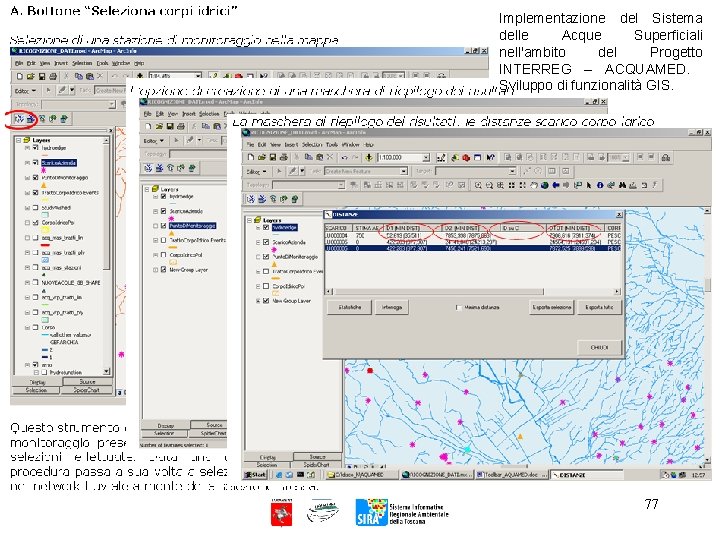 Implementazione del Sistema delle Acque Superficiali nell'ambito del Progetto INTERREG – ACQUAMED. Sviluppo di