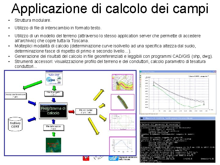 Applicazione di calcolo dei campi • Struttura modulare. • Utilizzo di file di interscambio
