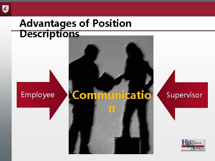 Advantages of Position Descriptions Employee Communicatio n Supervisor 