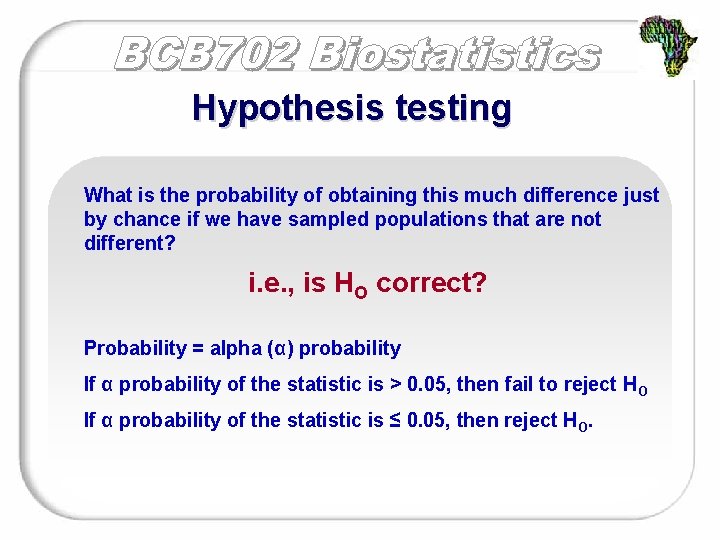 Hypothesis testing What is the probability of obtaining this much difference just by chance