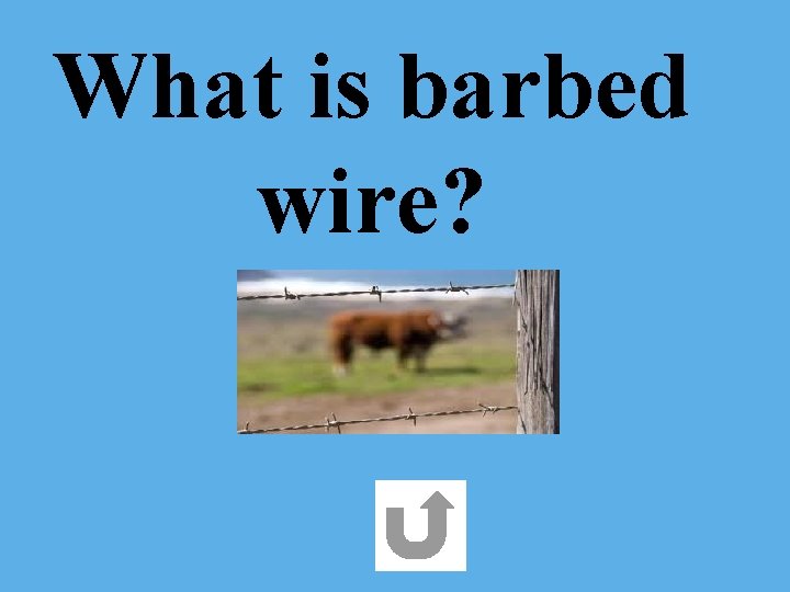 What is barbed wire? 