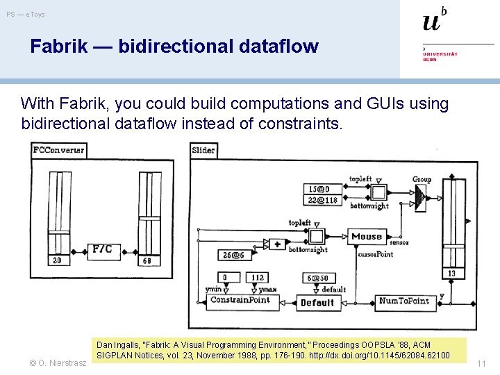 PS — e. Toys Fabrik — bidirectional dataflow With Fabrik, you could build computations