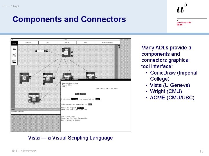 PS — e. Toys Components and Connectors Many ADLs provide a components and connectors