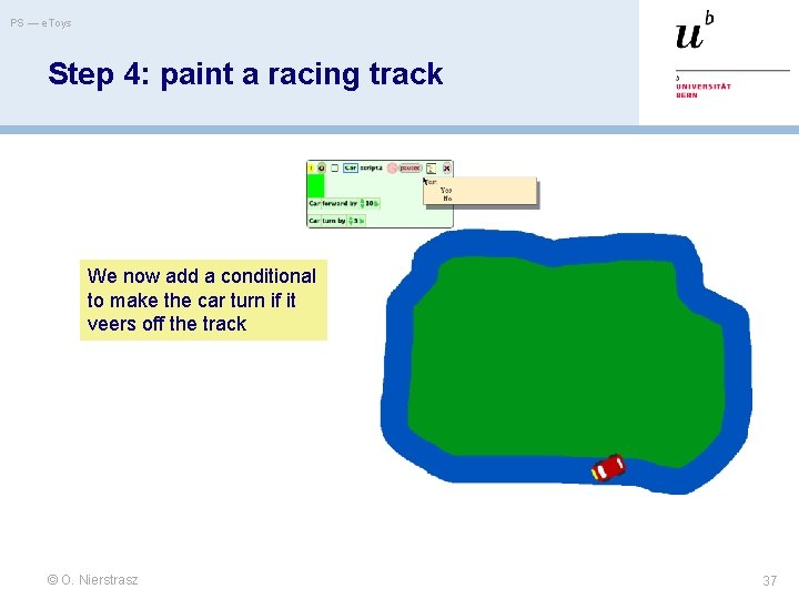 PS — e. Toys Step 4: paint a racing track We now add a