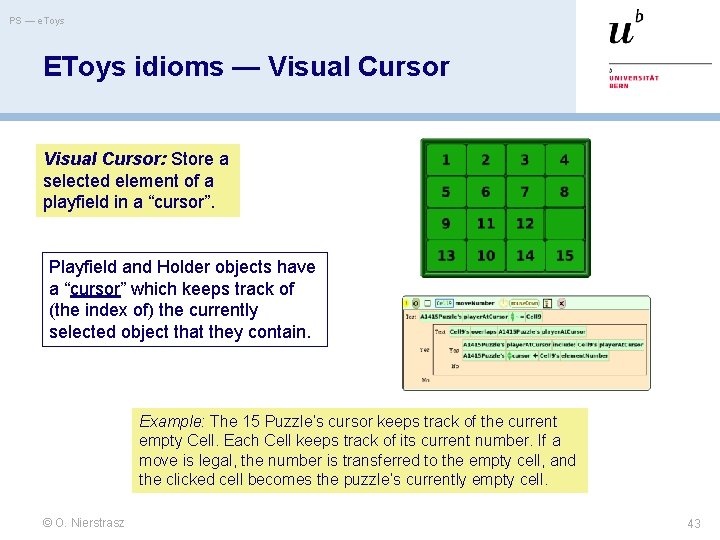 PS — e. Toys EToys idioms — Visual Cursor: Store a selected element of