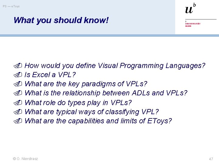 PS — e. Toys What you should know! How would you define Visual Programming