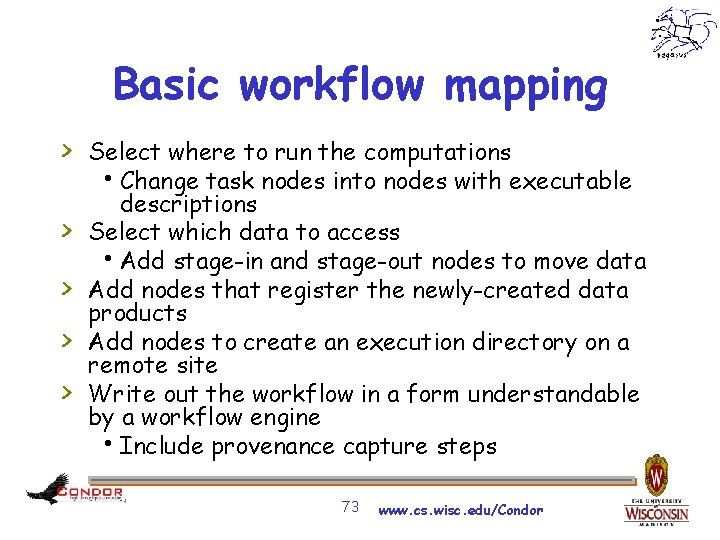 Basic workflow mapping > Select where to run the computations h. Change task nodes