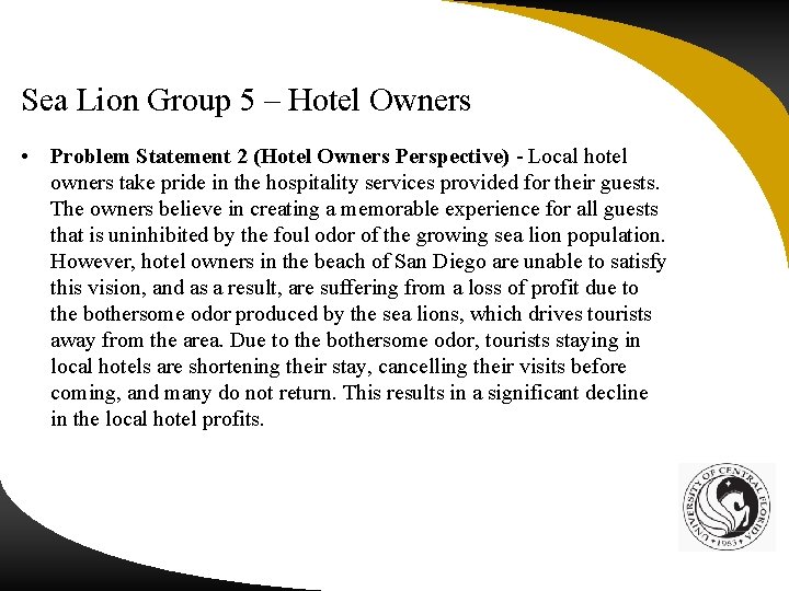 Sea Lion Group 5 – Hotel Owners • Problem Statement 2 (Hotel Owners Perspective)