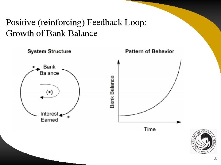 Positive (reinforcing) Feedback Loop: Growth of Bank Balance 31 