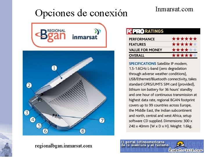 Opciones de conexión regionalbgan. inmarsat. com Inmarsat. com 