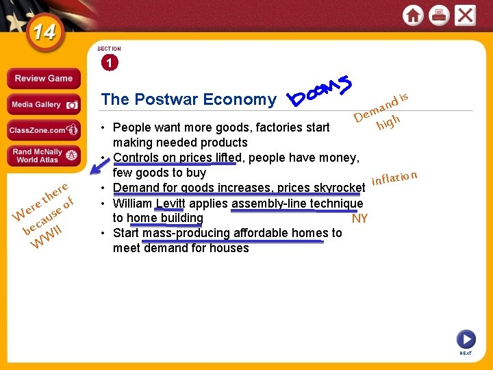 SECTION 1 The Postwar Economy re e th of e er use W ca