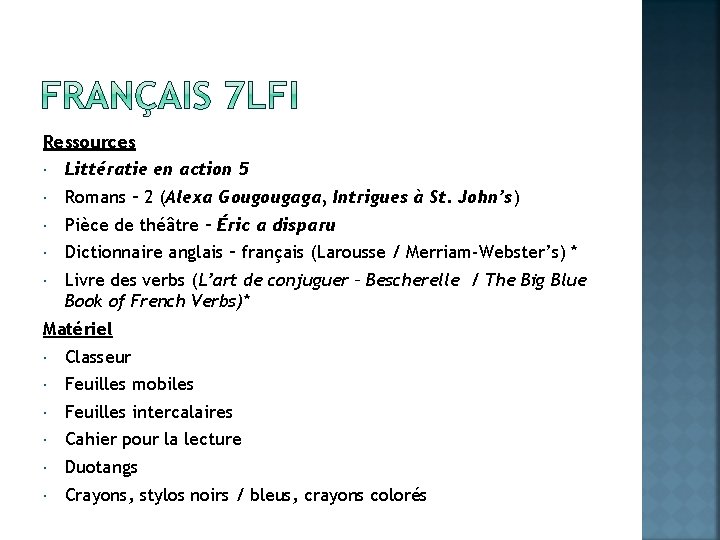 Ressources Littératie en action 5 Romans – 2 (Alexa Gougougaga, Intrigues à St. John’s)