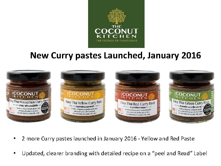 New Curry pastes Launched, January 2016 • 2 more Curry pastes launched in January