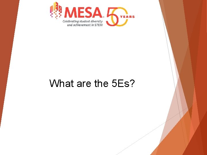 What are the 5 Es? 